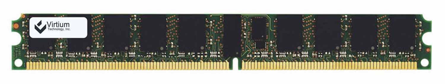 VL393T2953F-D5 Virtium 1GB PC2-4200 DDR2-533MHz ECC Registered CL4 200-Pin DIMM Very Low Profile (VLP) Dual Rank Memory Module