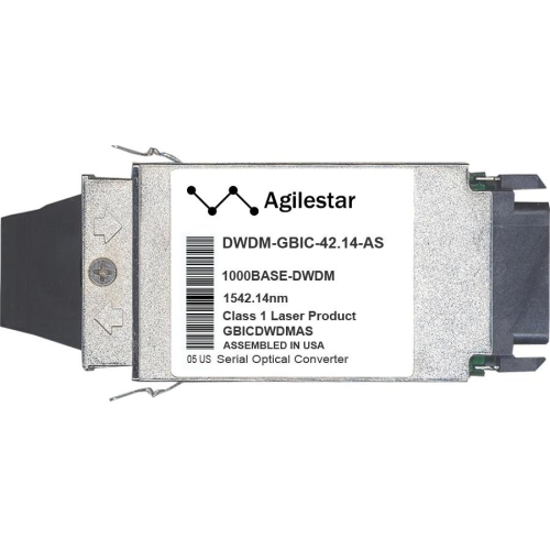 DWDM-GBIC-42.14-AS Agilestar 1.25Gbps 1000Base-DWDM Single-mode Fiber 80km 1542.14nm Duplex SC Connector GBIC Transceiver Module