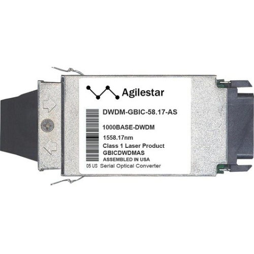 DWDM-GBIC-58.17-AS Agilestar 1.25Gbps 1000Base-DWDM Single-mode Fiber 80km 1558.17nm Duplex SC Connector GBIC Transceiver Module