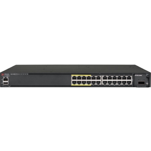 ICX7450-24-E Brocade 24-Ports 10/100/1000Base-TX PoE+ Layer 3 Manageable Rack-mountable 1U with 40 Gigabit Ethernet QSFP+ Switch (Refurbished)