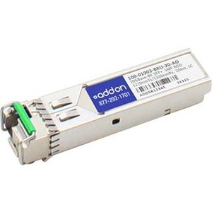 100-01903-BXU-20-AO AddOn 10Gbps 10GBase BX-U Single-mode Fiber 20km 1270nmTX/1330nmRX LC Connector SFP+ Transceiver Module for Calix Compatible