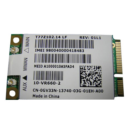 0GV33N Dell Wireless 5620 Multi-Mode Gobi Mobile Broadband Mini Card