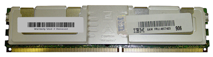 46C7423-06 IBM 4GB PC2-5300 DDR2-667MHz ECC Fully Buffered CL5 240-Pin DIMM Quad Rank Memory Module