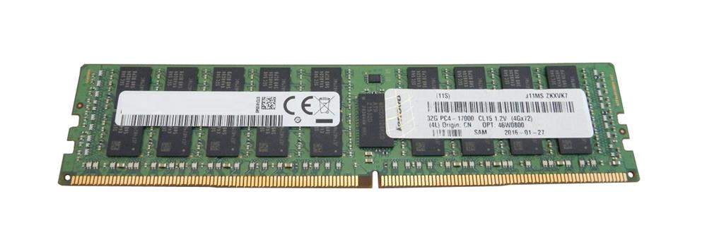 46W0800 IBM Lenovo 32GB PC4-17000 DDR4-2133MHz Registered ECC CL15 288-Pin Load Reduced DIMM 1.2V Quad Rank Memory Module