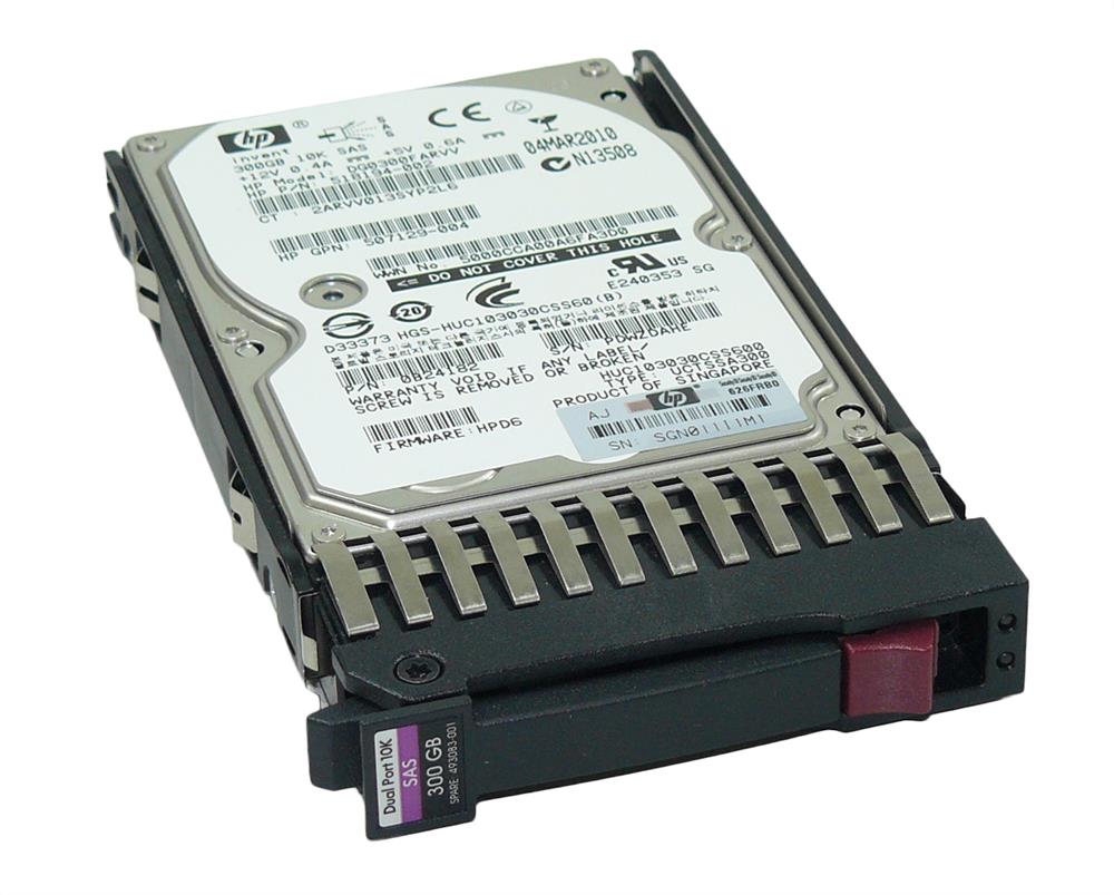 492620-B21 HP 300GB 10000RPM SAS 3Gbps Dual Port Hot Swap 2.5-inch Internal Hard Drive