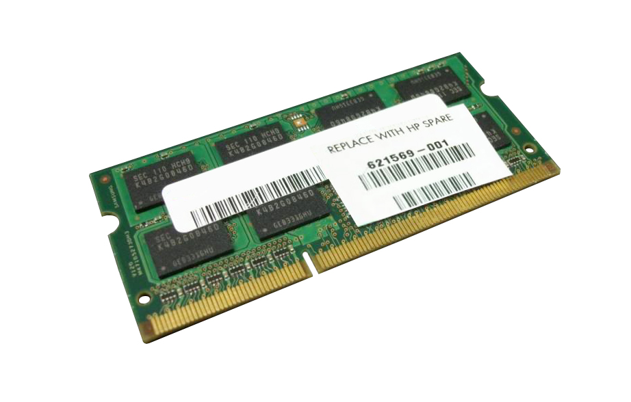 621569-001 HP 4GB PC3-10600 DDR3-1333MHz non-ECC Unbuffered CL9 204-pin SoDimm Dual Rank Memory Module