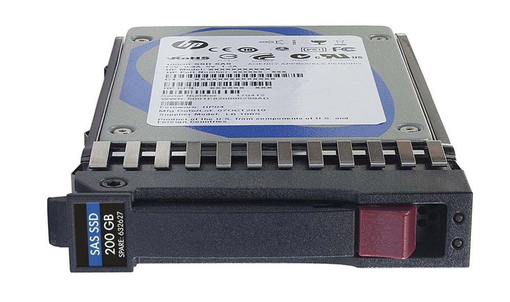 632627-001 HP 200GB SLC SAS 6Gbps Enterprise Performance 2.5-inch Internal Solid State Drive (SSD)