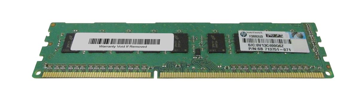 713751-071 HP 4GB PC3-12800 DDR3-1600MHz ECC Unbuffered CL11 240-Pin DIMM 1.35V Low Voltage Dual Rank Memory Module