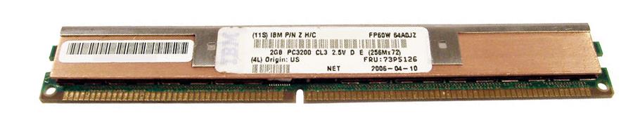 73P5126 IBM 2GB PC3200 DDR-400MHz Registered ECC CL3 184-Pin DIMM 2.5V Very Low Profile (VLP) Memory Module