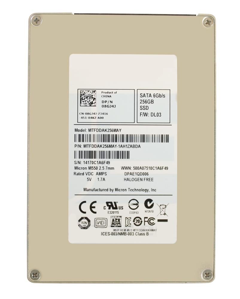 8GJ4J Dell 256GB SATA 6Gbps 2.5-inch Solid State Drive (SSD)