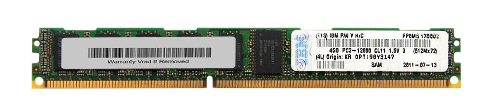 90Y3147 IBM 4GB PC3-12800 DDR3-1600MHz ECC Registered CL11 240-Pin DIMM Very Low Profile (VLP) Single Rank Memory Module