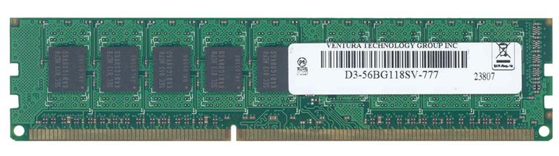 D3-56BG118SV-777 Ventura 2GB PC3-8500 DDR3-1066MHz ECC Unbuffered CL7 240-Pin DIMM Single Rank Memory Module