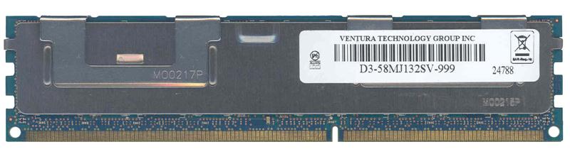 D3-58MJ132SV-999 Ventura 4GB PC3-10600 DDR3-1333MHz ECC Registered CL9 240-Pin DIMM 1.35V Low Voltage Dual Rank Memory Module