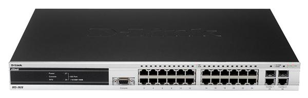 DES-3828 D-Link 24-Ports 10/100 L3 Managed Switch With 2 Combo 1000base-T/Sfp Ports And 2 1000base-T Ports (Refurbished)
