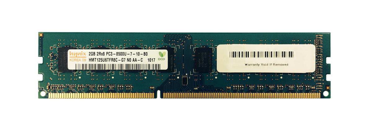 HMT125U6TFR8C-G7N0 Hynix 2GB PC3-8500 DDR3-1066MHz non-ECC Unbuffered CL7 240-Pin DIMM Dual Rank Memory Module
