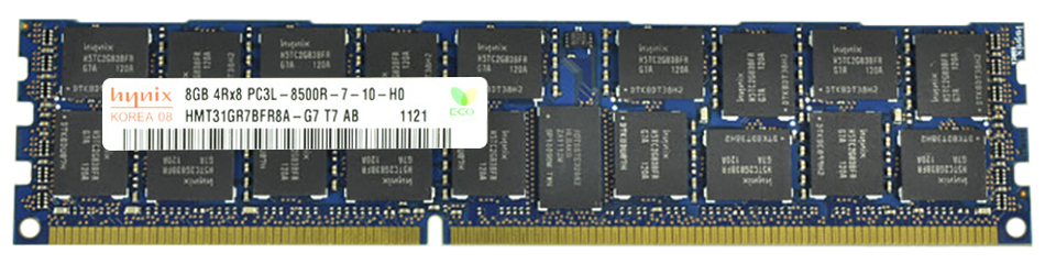HMT31GR7BFR8A-G7 Hynix 8GB PC3-8500 DDR3-1066MHz ECC Registered CL7 240-Pin DIMM 1.35V Low Voltage Quad Rank Memory Module