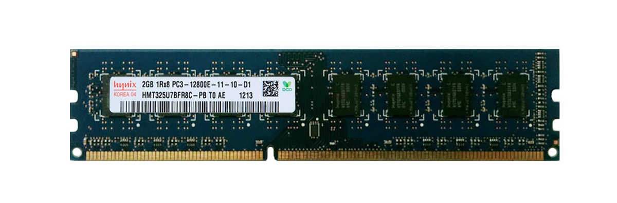 HMT325U7BFR8C-PBT0 Hynix 2GB PC3-12800 DDR3-1600MHz ECC Unbuffered CL11 240-Pin DIMM Single Rank Memory Module