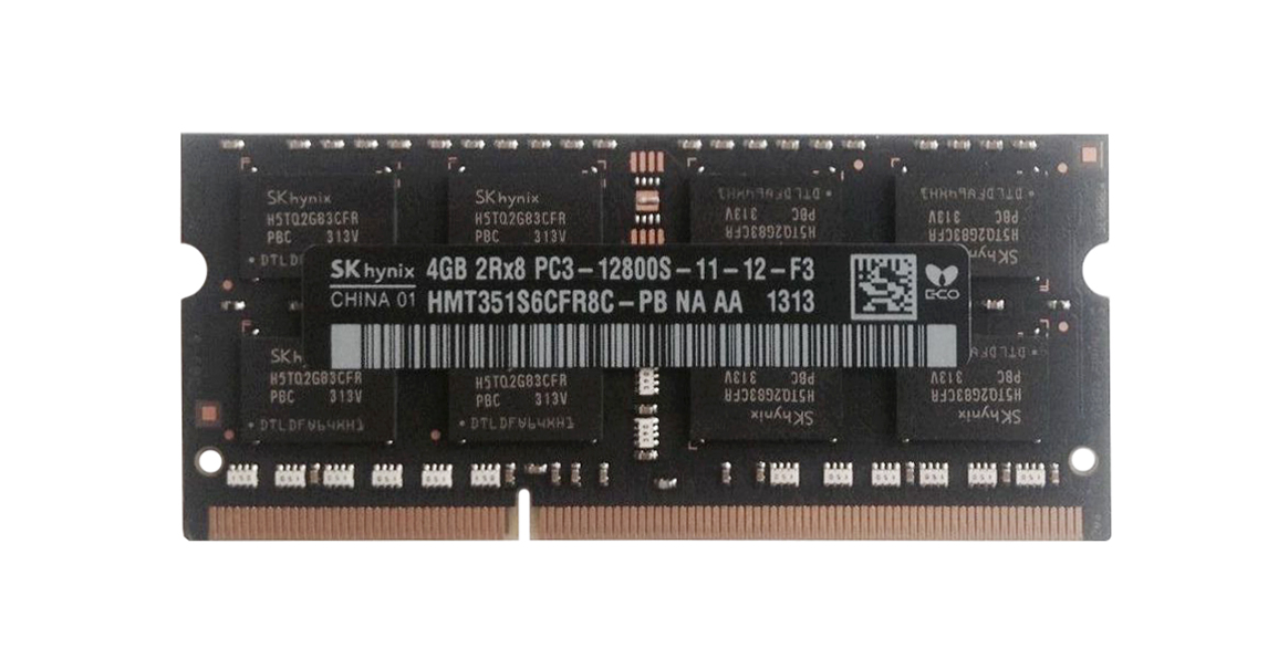 HMT351S6CFR8C-PB Hynix 4GB PC3-12800 DDR3-1600MHz non-ECC Unbuffered CL11 204-Pin SoDimm Dual Rank Memory Module