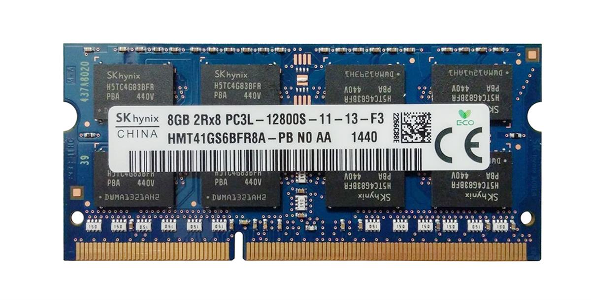 HMT41GS6BFR8A-PB Hynix 8GB PC3-12800 DDR3-1600MHz non-ECC Unbuffered CL11 204-Pin SoDimm 1.35V Low Voltage Dual Rank Memory Module