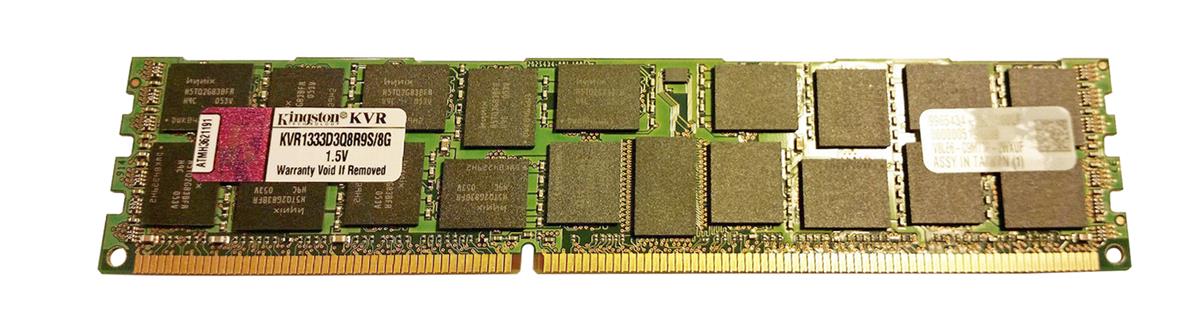 KVR1333D3Q8R9S/8G Kingston 8GB PC3-10600 DDR3-1333MHz ECC Registered CL9 240-Pin DIMM Quad Rank x8 Memory Module with Thermal Sensor