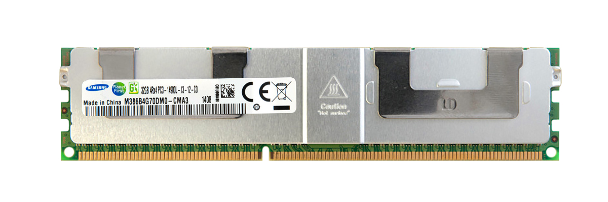 M386B4G70DM0-CMA Samsung 32GB PC3-14900 DDR3-1866MHz ECC Registered CL13 240-Pin Load Reduced DIMM Quad Rank Memory Module