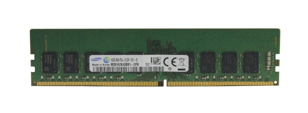 M391A2K43BB1-CPB Samsung 16GB PC4-17000 DDR4-2133MHz ECC Unbuffered CL15 288-Pin DIMM 1.2V Dual Rank Memory Module