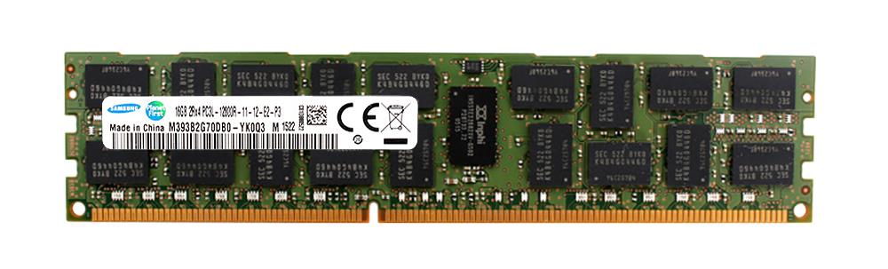 M393B2G70DB0-YK0Q3 Samsung 16GB PC3-12800 DDR3-1600MHz ECC Registered CL11 240-Pin DIMM 1.35V Low Voltage Dual Rank Memory Module