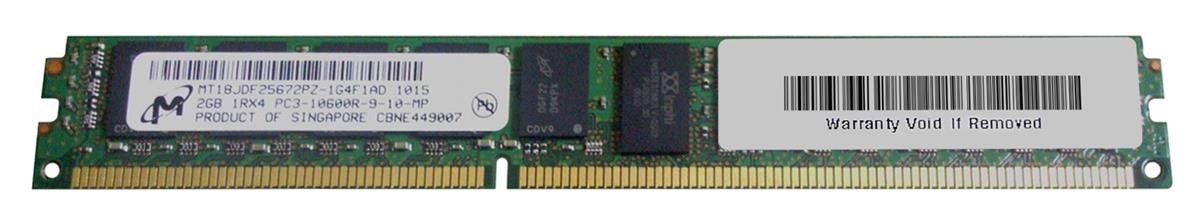 MT18JDF25672PZ-1G4F1 Micron 2GB PC3-10600 DDR3-1333MHz ECC Registered CL9 240-Pin DIMM Single Rank Memory Module