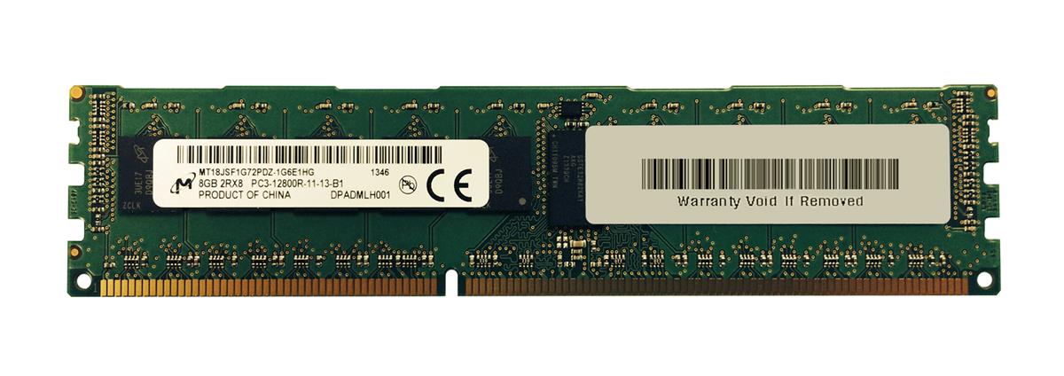 MT18JSF1G72PDZ-1G6 Micron 8GB PC3-12800 DDR3-1600MHz ECC Registered CL11 240-Pin DIMM Dual Rank Memory Module