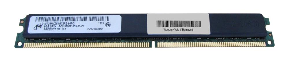 MT36HVZS1G72PZ-667 Micron 8GB PC2-5300 DDR2-667MHz ECC Registered CL5 240-Pin DIMM Very Low Profile (VLP) Memory Module