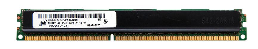 MT36JDZS2G72PZ-1G6 Micron 16GB PC3-12800 DDR3-1600MHz ECC Registered CL11 240-Pin DIMM Very Low Profile (VLP) Memory Module