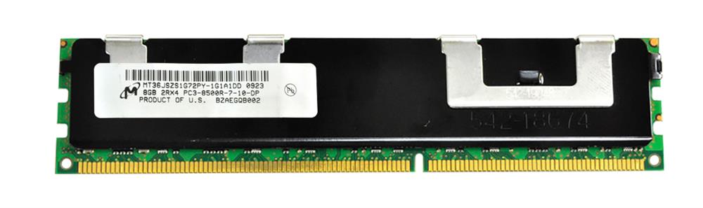 MT36JSZS1G72PY-1G1 Micron 8GB PC3-8500 DDR3-1066MHz ECC Registered CL7 240-Pin DIMM Dual Rank Memory Module