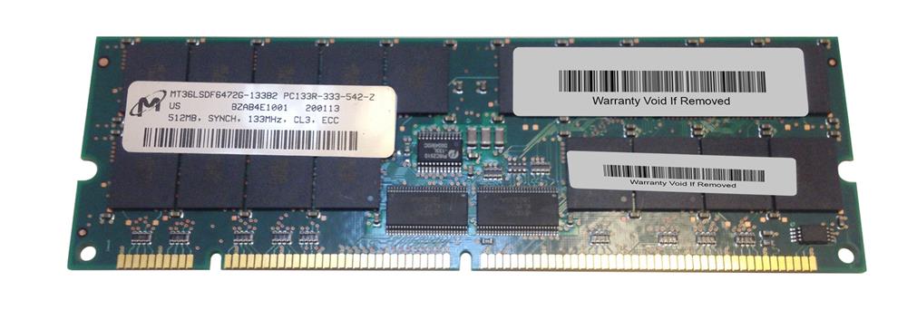 MT36LSDF12872G-133B2 Micron 1GB PC133 133MHz ECC Registered CL3 168-Pin DIMM Dual Rank Memory Module