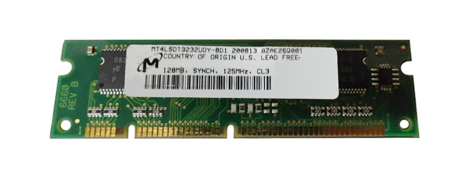 MT4LSDT3232UDY-8D1 Micron 128MB 125MHz non-ECC Unbuffered CL3 100-Pin DIMM Dual Rank Memory Module