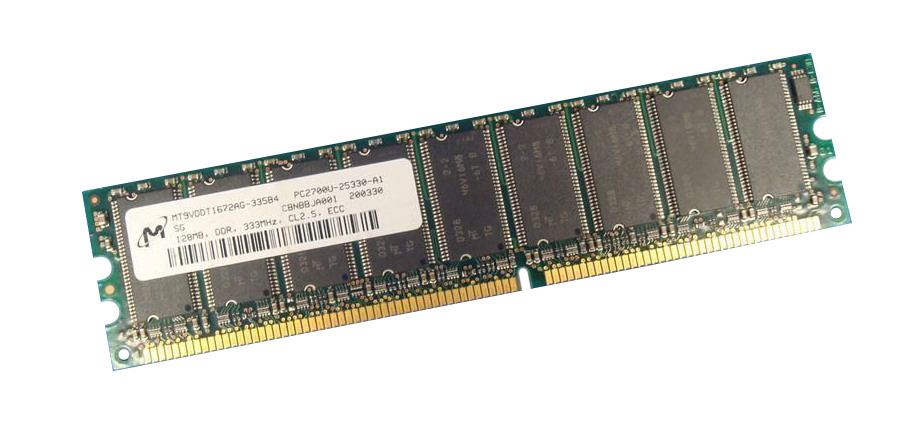 M4L-PC1333X72C25-128 M4L Certified 128MB 333MHz DDR PC2700 ECC CL2.5 184-Pin Single Rank x8 DIMM