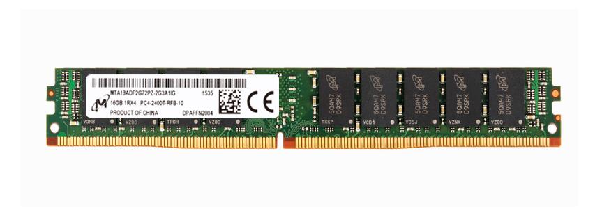 MTA18ADF2G72PZ-2G3A1 Micron 16GB PC4-19200 DDR4-2400MHz Registered ECC CL17 288-Pin DIMM 1.2V Very Low Profile (VLP) Single Rank Memory Module