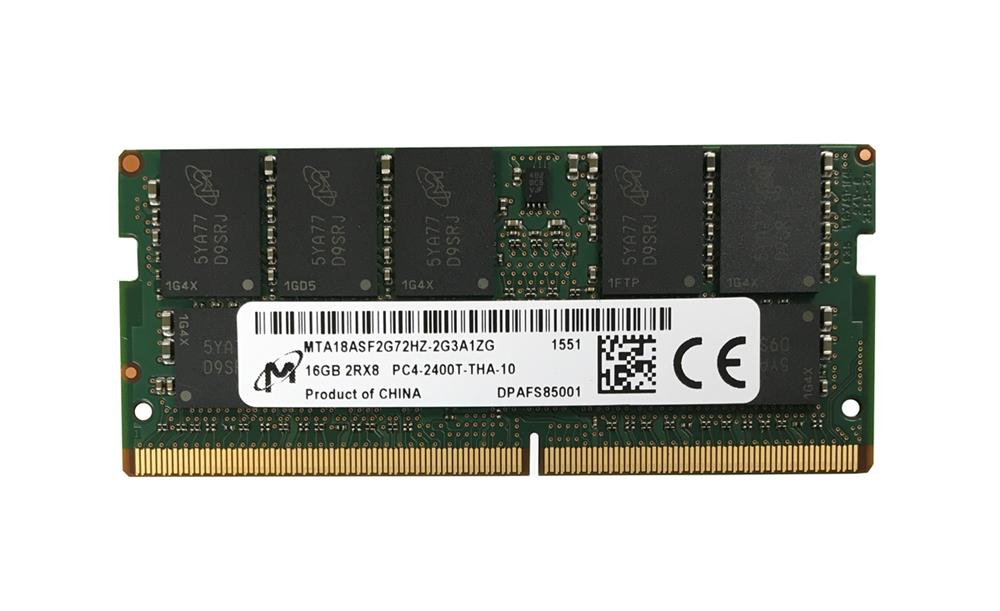 MTA18ASF2G72HZ-2G3 Micron 16GB PC4-19200 DDR4-2400MHz ECC Unbuffered CL17 260-Pin SoDimm 1.2V Dual Rank Memory Module