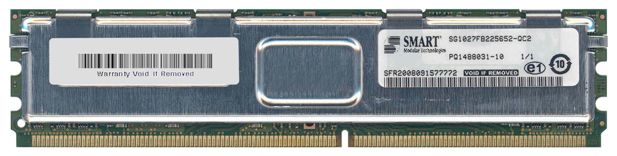 SG1027FB225652-QC2 Smart Modular 8GB PC2-5300 DDR2-667MHz ECC Fully Buffered CL5 240-Pin DIMM Quad Rank Memory Module