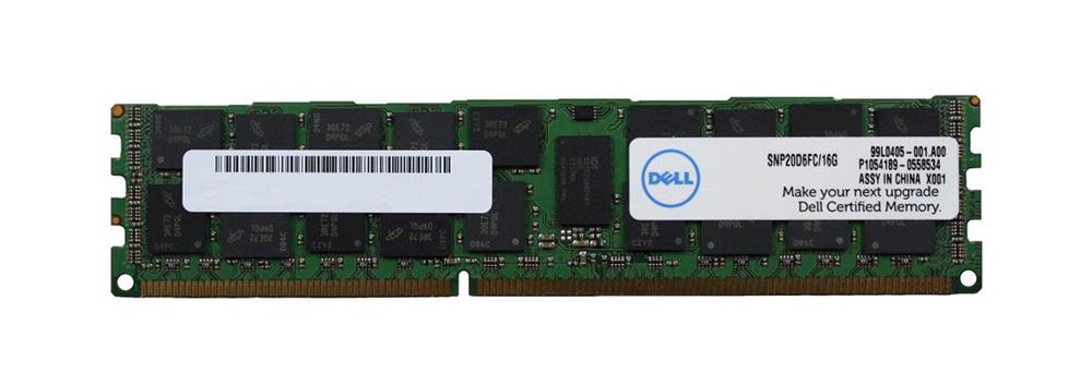 SNP20D6FC/16G Dell 16GB PC3-12800 DDR3-1600MHz ECC Registered CL11 240-Pin DIMM 1.35V Low Voltage Dual Rank Memory Module