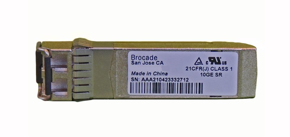 10G-SFPP-SR Brocade 10Gbps 10GBase-SR Multi-mode Fiber 300m 850nm Duplex LC Connector SFP+ Transceiver Module