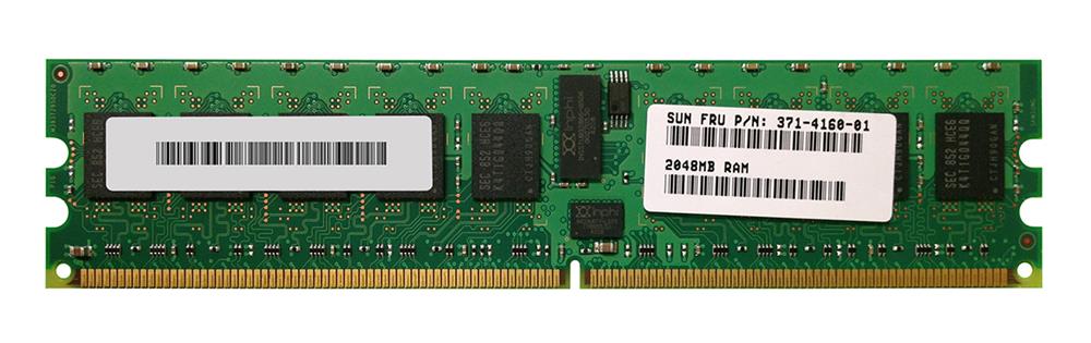 371-4160-N Sun 2GB PC2-5300 DDR2-667MHz ECC Registered CL5 240-Pin DIMM Single Rank Memory Module