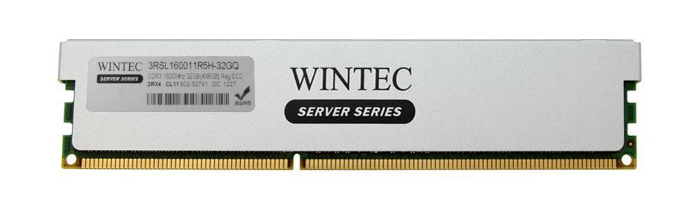 3RSL160011R5H-32GQ Wintec 32GB Kit (4 X 8GB) PC3-12800 DDR3-1600MHz ECC Registered CL11 240-Pin DIMM 1.35V Low Voltage Memory