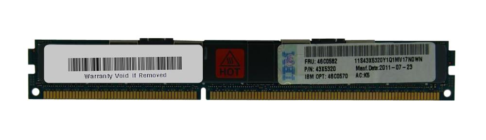 46C0582 IBM 8GB PC3-8500 DDR3-1066MHz ECC Registered CL7 240-Pin DIMM 1.35V Low Voltage Very Low Profile (VLP) Quad Rank Memory Module