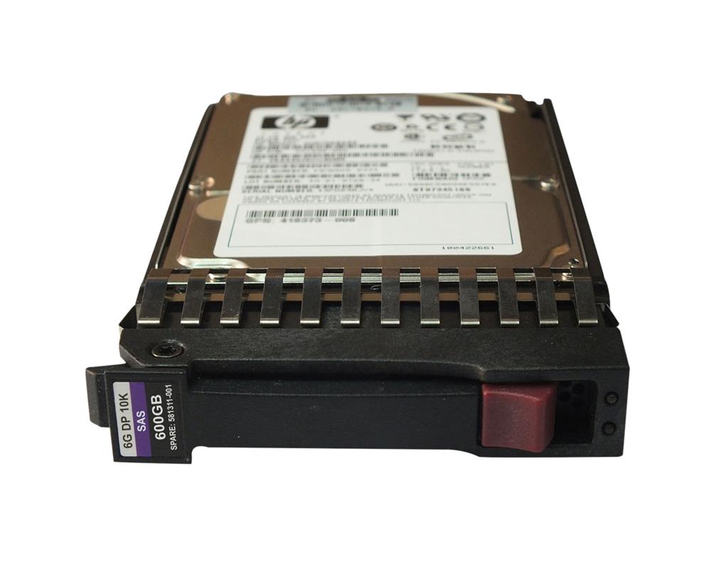 581286-B21-RFB HP 600GB 10000RPM SAS 6Gbps Dual Port Hot Swap 2.5-inch Internal Hard Drive