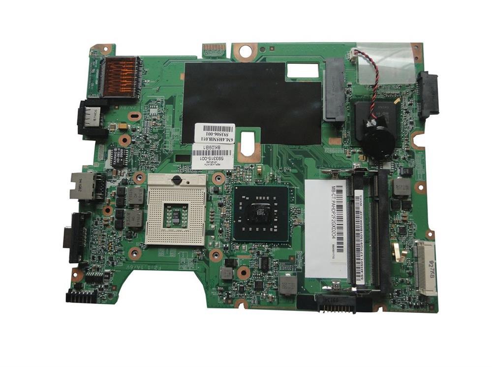 593507-001 HP System Board (MotherBoard) for CQ50 Intel GL40 Notebook PC (Refurbished)