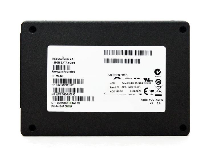 652181-001-RF HP 128GB MLC SATA 6Gbps 2.5-inch Internal Solid State Drive (SSD)