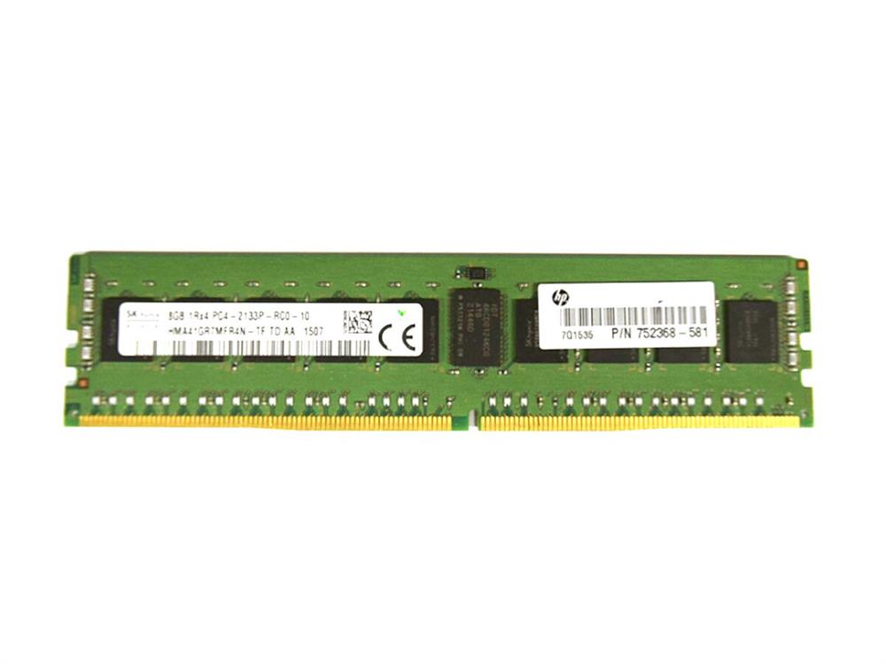 752358-081 HP 8GB PC4-17000 DDR4-2133MHz ECC Registered CL15 288-Pin DIMM Memory Module