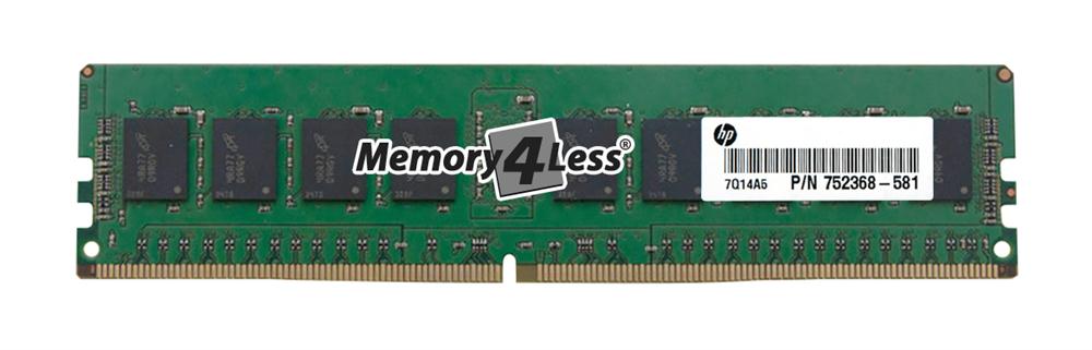 752368-581 HP 8GB PC4-17000 DDR4-2133MHz Registered ECC CL15 288-Pin DIMM 1.2V Single Rank Memory Module