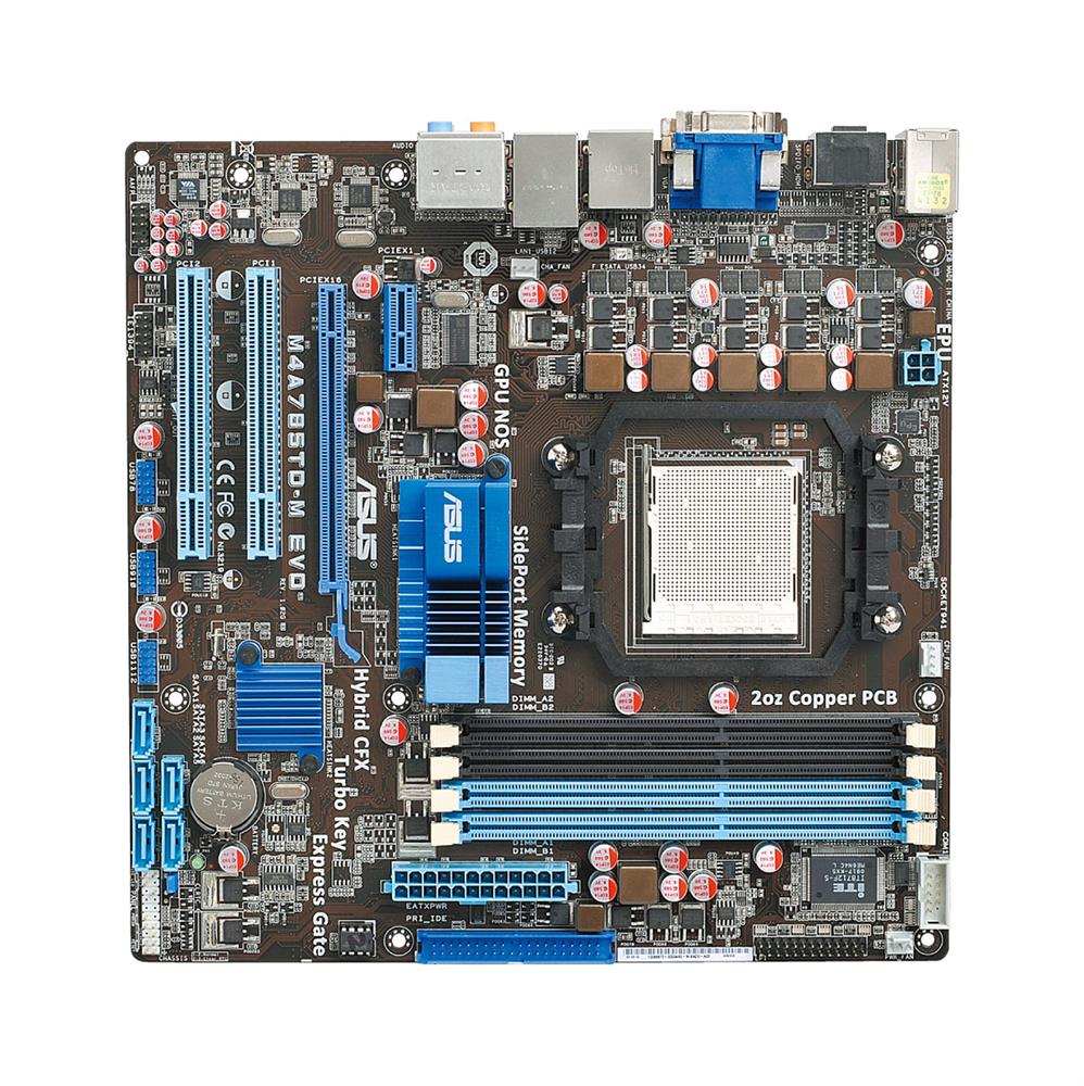 90-MIBAD0-G0EAY00Z ASUS Socket AM3 AMD 785G + SB710 Chipset AMD Phenom II/ Athlon II Sempron 100 Series Processors Support DDR3 4x DIMM 5x SATA 3.0Gb/s Micro-ATX Motherboard (Refurbished)