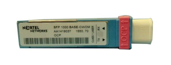 AA1419037-E5 Nortel 1Gbps 1000Base-CWDM Single-mode Fiber 70km 1550nm Duplex LC Connector SFP (mini-GBIC) Transceiver Module (Refurbished)